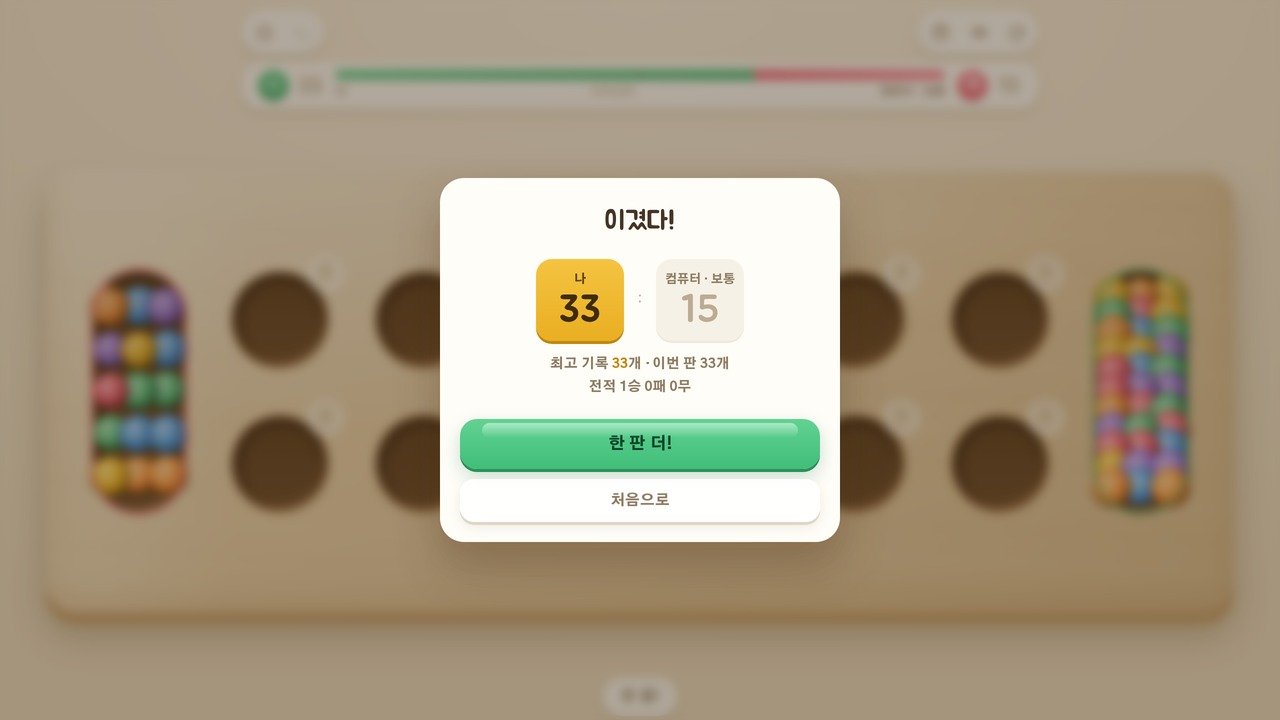마흔여덟 알 중 몇 알을 챙겼는지로 끝납니다
